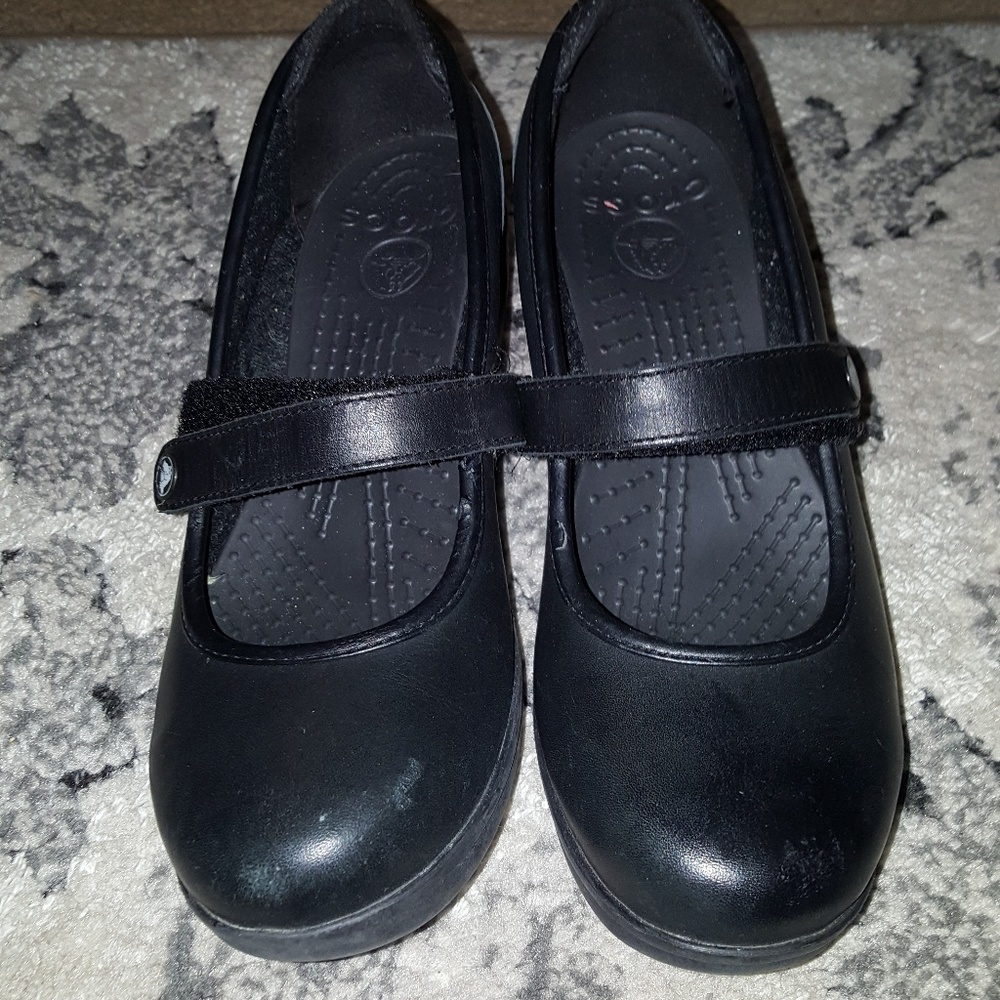 Leather crocs!