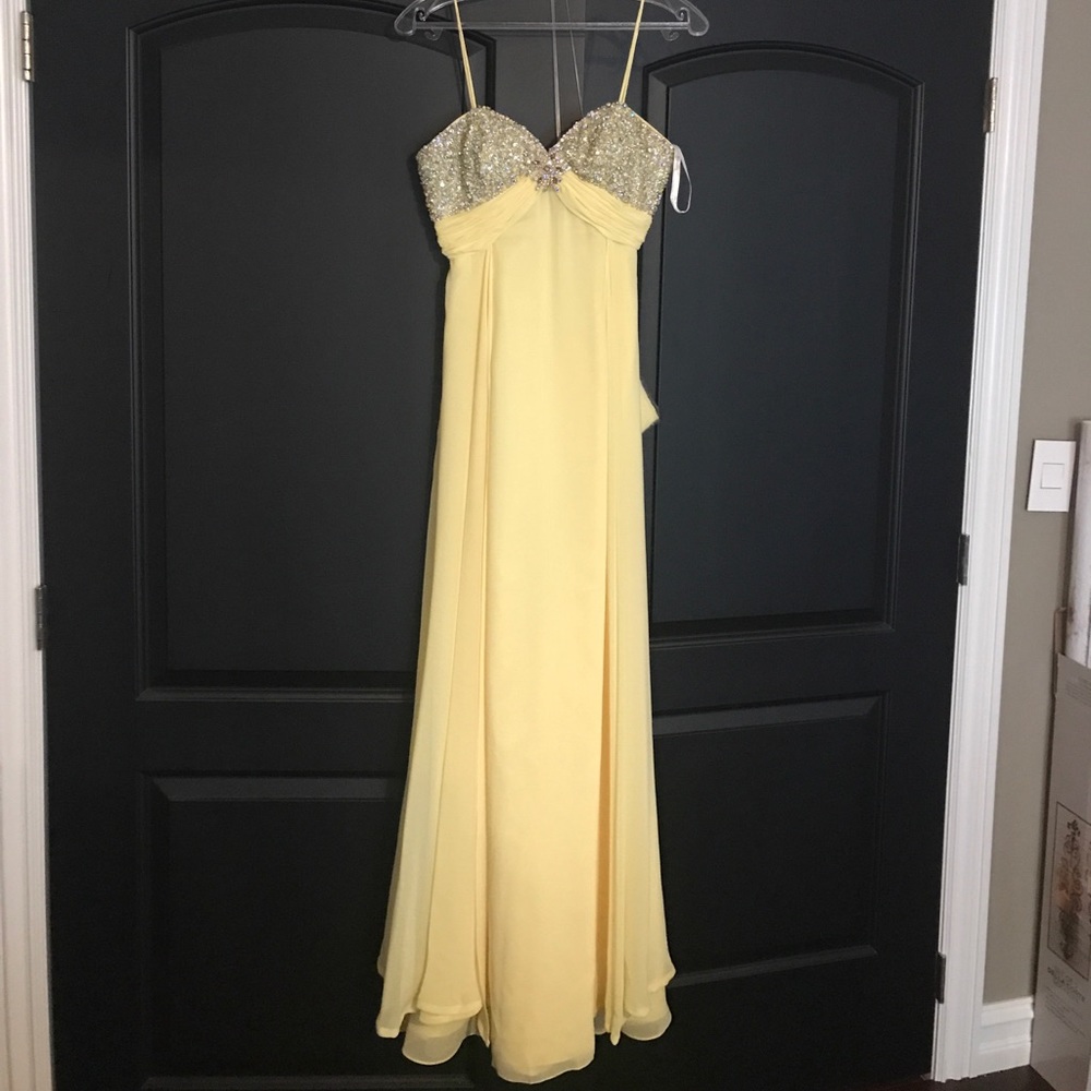 Yellow Tony Bowls Dress - size 4