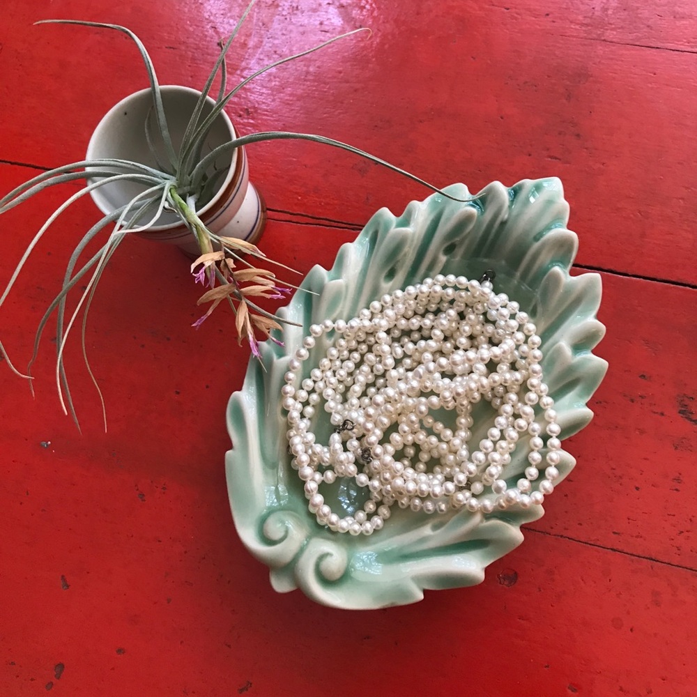 Strands of costume pearls