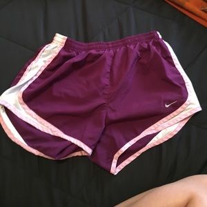 Purple Nike shorts