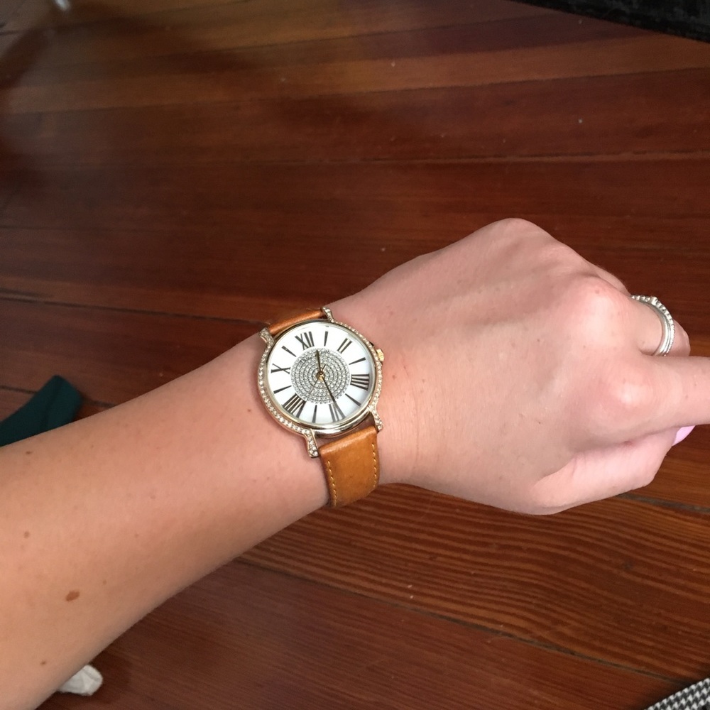 Anne Klein brown leather watch