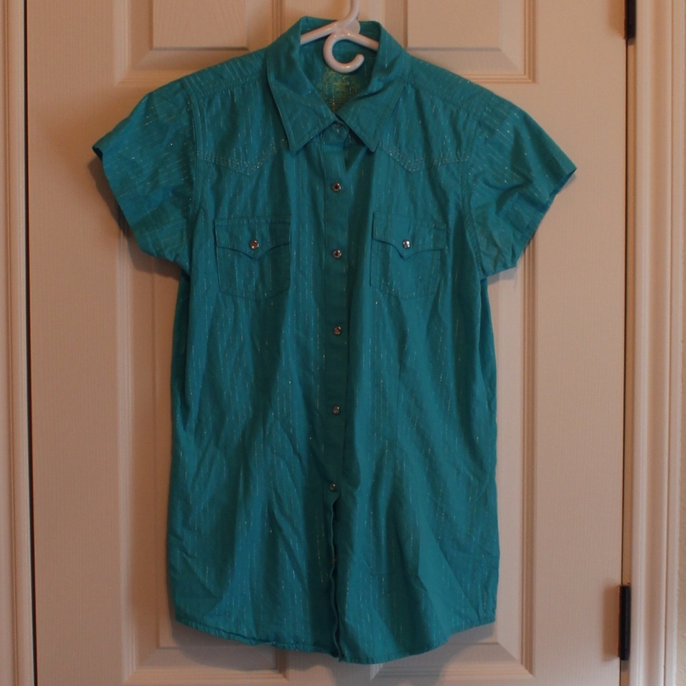 Turquoise Button Down Shirt