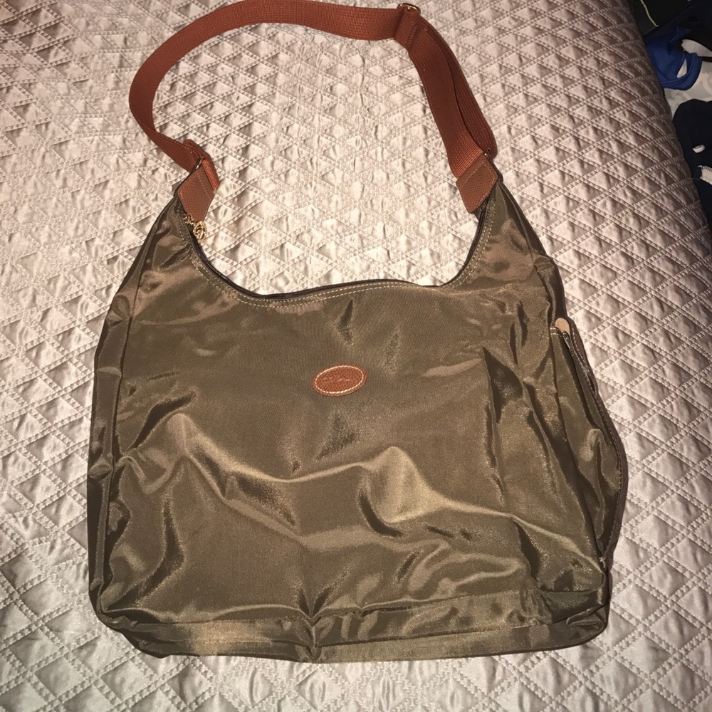 Longchamp Le Pilage Hobo Hunter Green