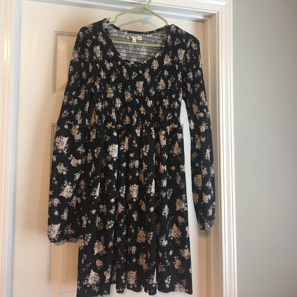 Black floral dress