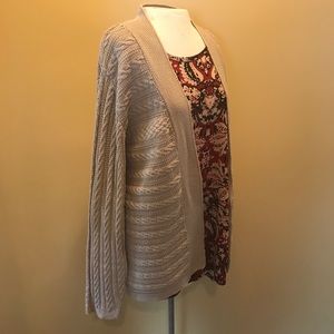 Tan Open Cardigan