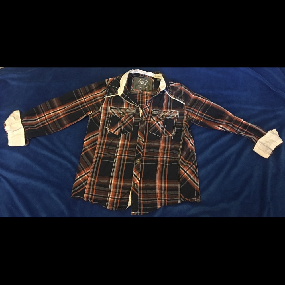 BKE button down boys dress shirt