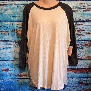 NWT LuLaRoe Randy Black Cream Soft & Stretchy XL
