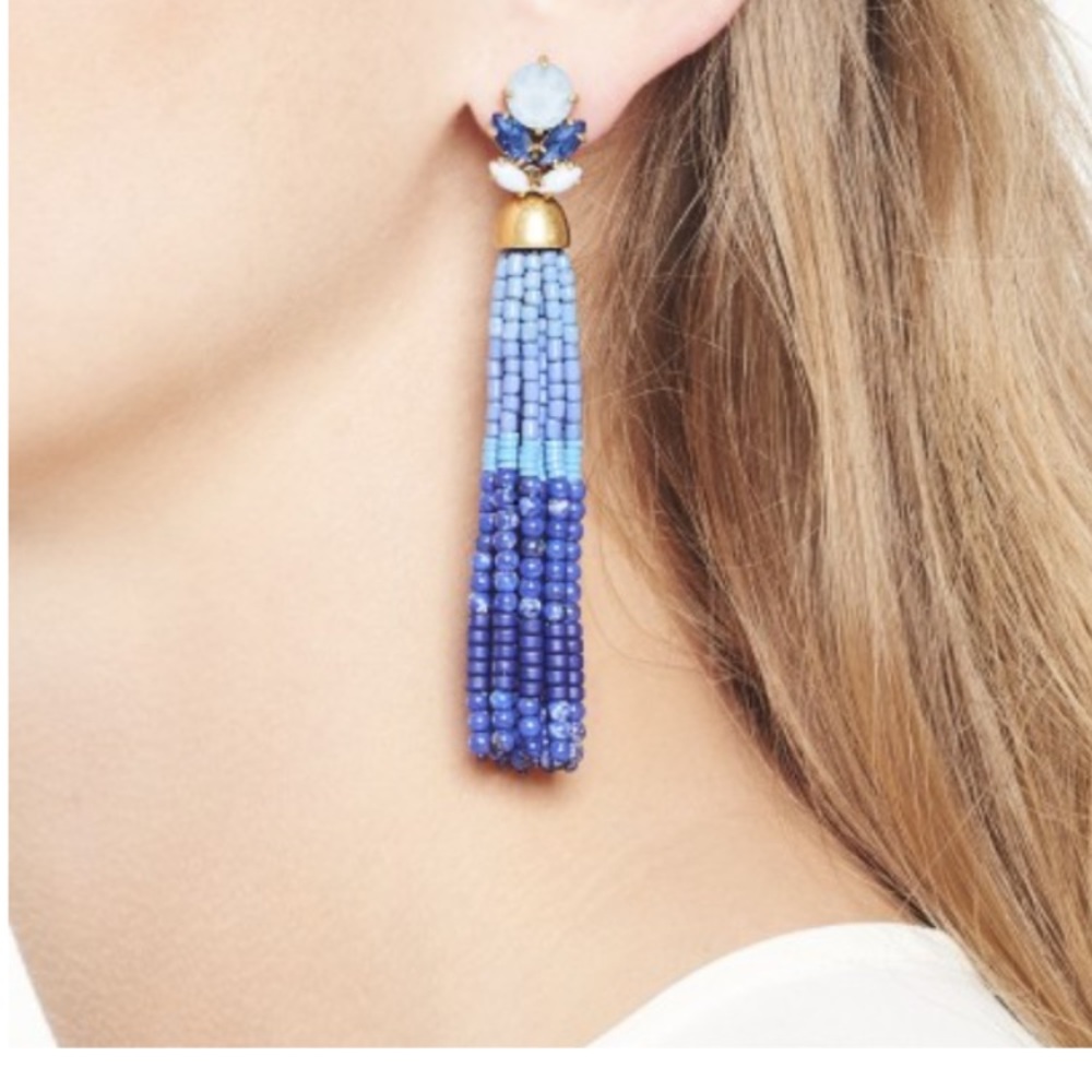 NIB Stella & Dot Iris Tassel Earrings