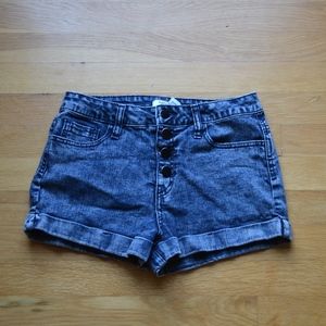 Forever 21 High Waist Dark Denim Shorts Size 26