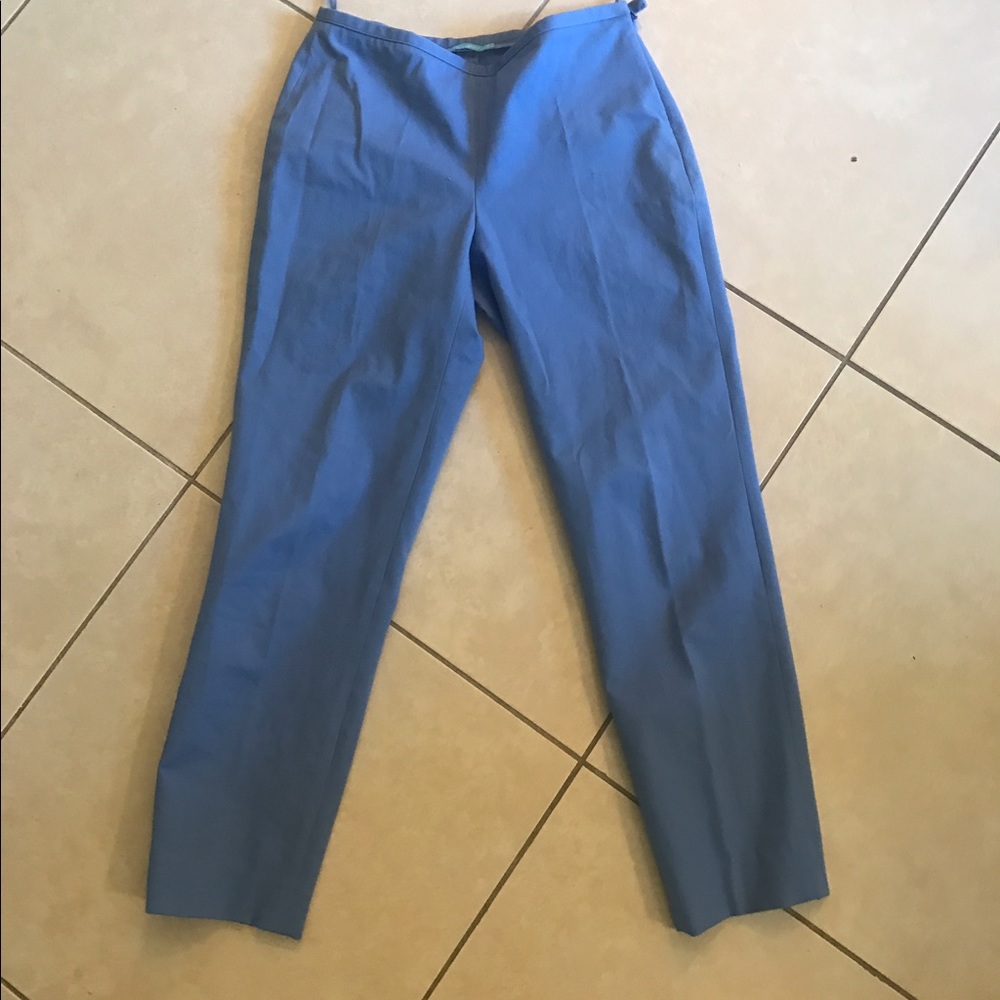 J. McLaughlin blue side zip ankle pants size 0