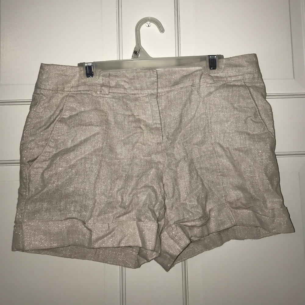 shimmery loft shorts