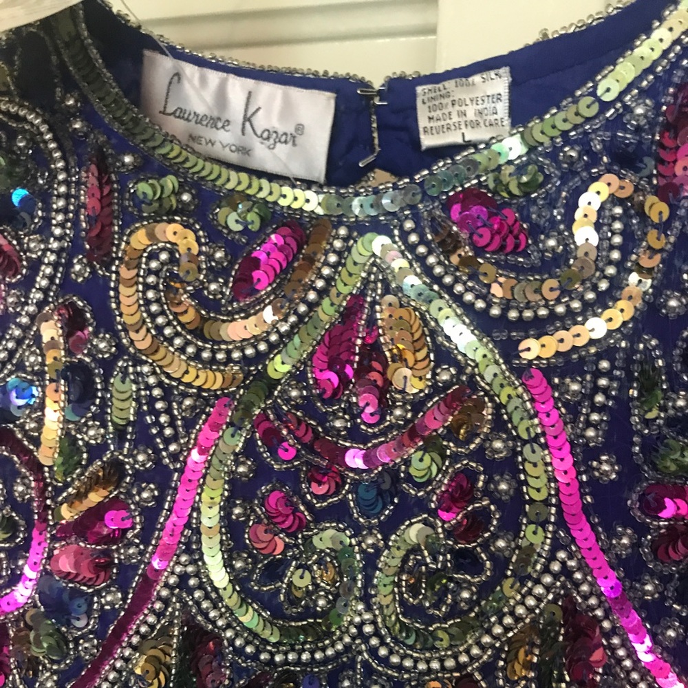 VINTAGE Laurence Kazar NY SEQUIN dress