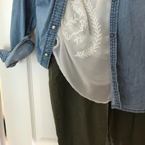 J Crew olive Andie pant