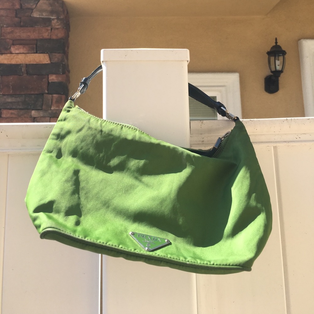 Authentic green Prada bag