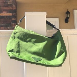 Authentic green Prada bag