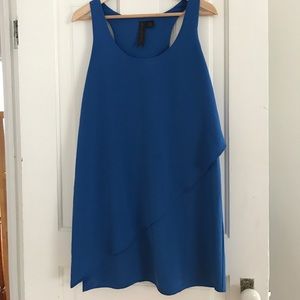 Blue mid-length dress