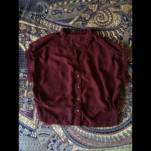 Cute Maroon Poetry Top