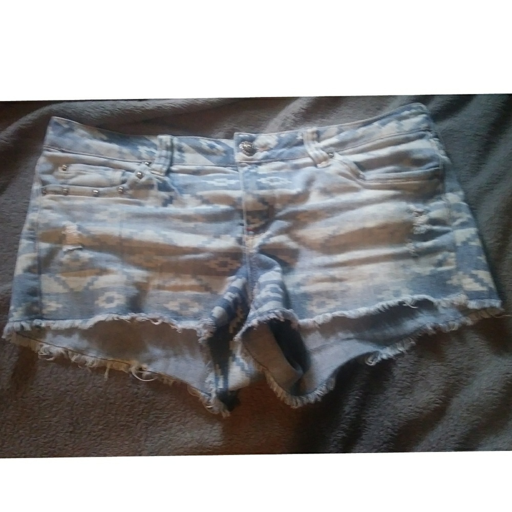 Aztec studded shorts