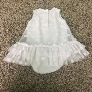 Girls (3 months) onesie polkadot dress
