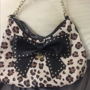 Betsey Johnson leopard print purse