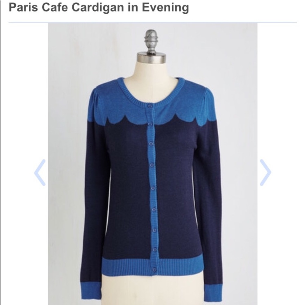 ISO (NOT selling) blue Modcloth Paris Cafe cardi