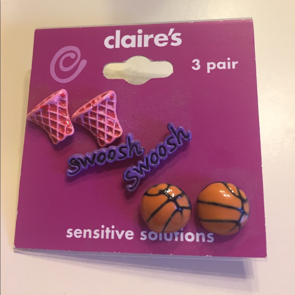 Claire's Basketball Earrings