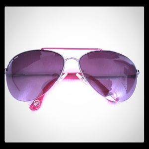 Michael Kors pink aviator sunglasses