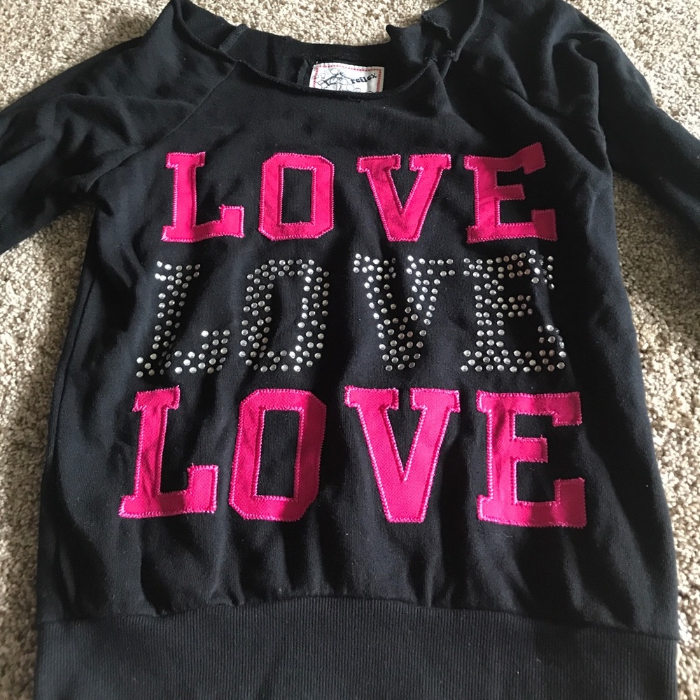 "love" sweatshirt