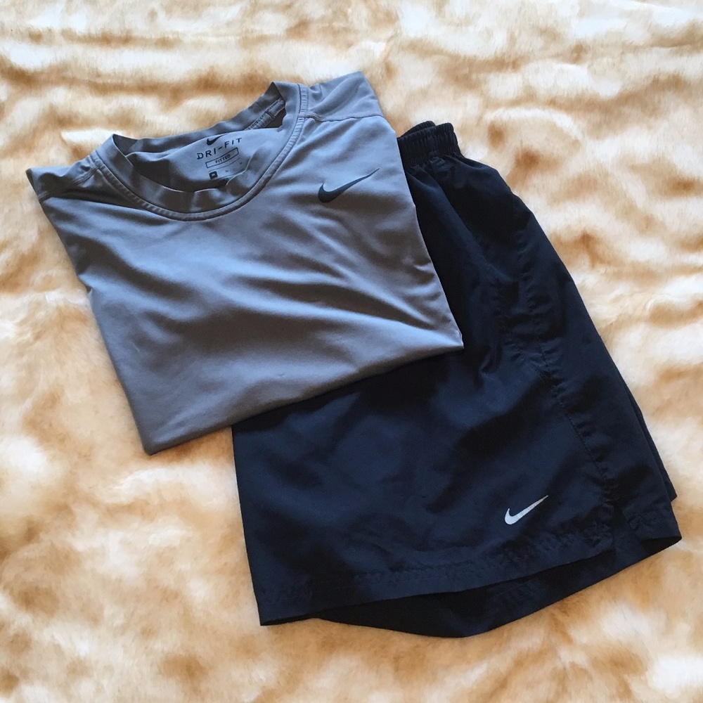 NIKE DRI-FIT SHORTS MEN'S MEDIUM COLOR BLUE