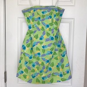 Vintage Lilly Pulitzer Strapless Dress Size 2