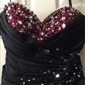 Pink & Black Prom Dress