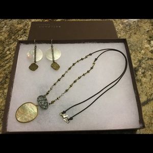 Silpada Oyster Bay Necklace and matching earrings