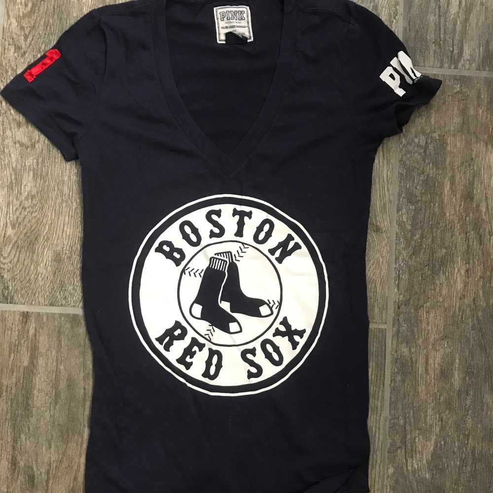 Red Sox pink v neck