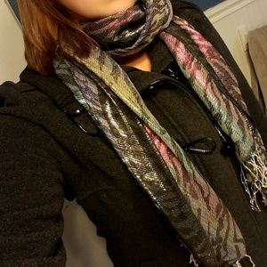 Rainbow zebra print scarf