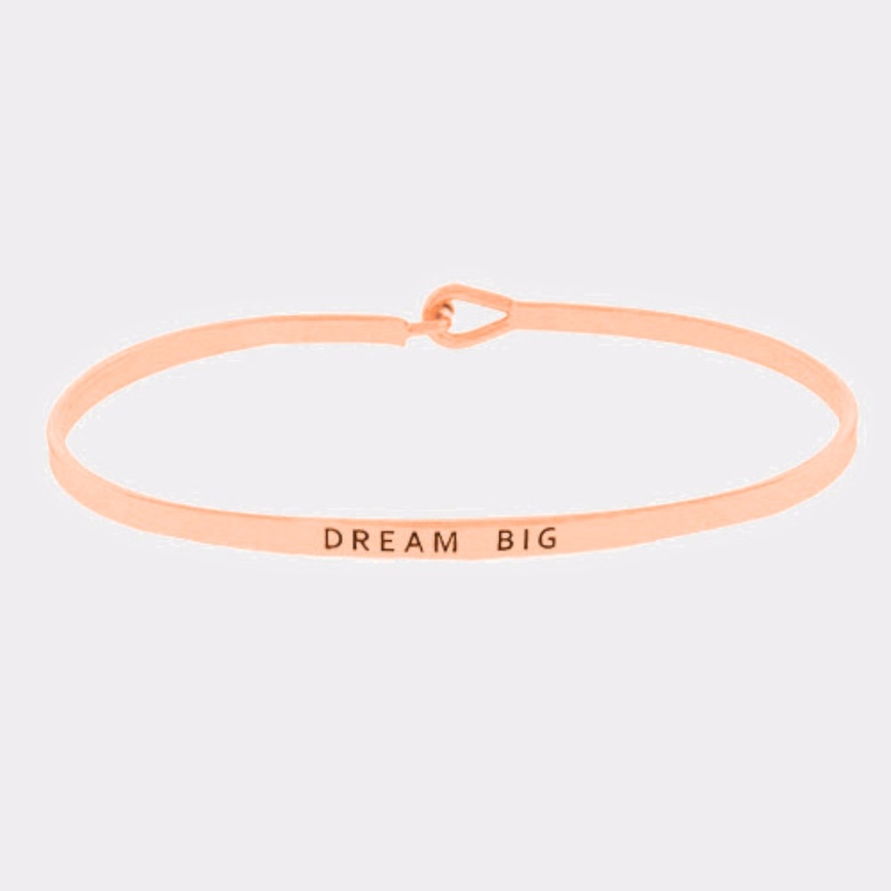 NEW Dream Big Stacking Mantra Cuff Bracelet - Picture 2 of 4