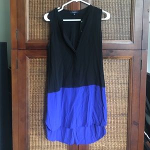Madewell blue black tunic long top colorblck