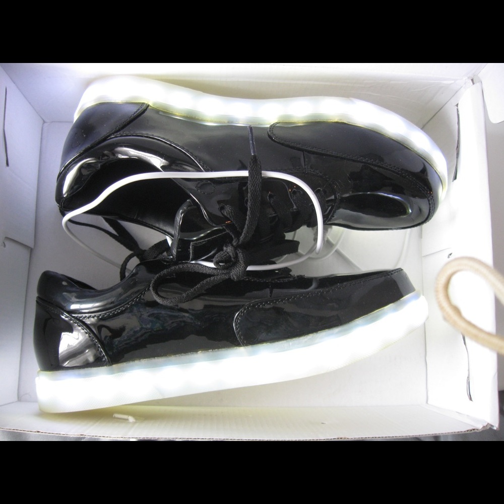 LIGHT UP SHOES GLO x Topshop Faux Patent Leather