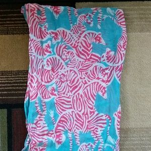 Pink, White, and Blue Zebra Scarf