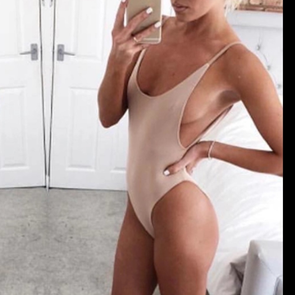 'Alison' Tan Bodysuit/Swimsuit - Picture 3 of 4