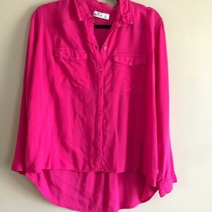 High/low button down long sleeve