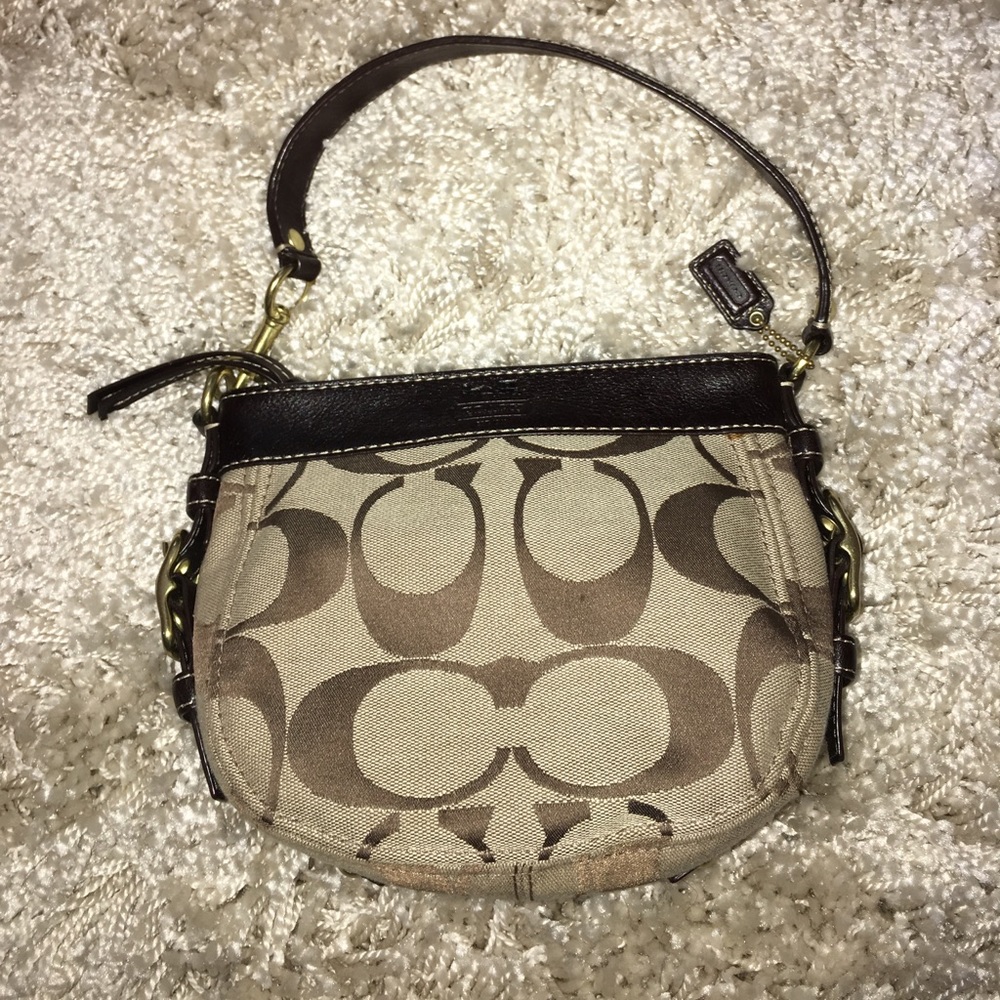 SMALL BROWN AUTHENTIC COACH PURSE