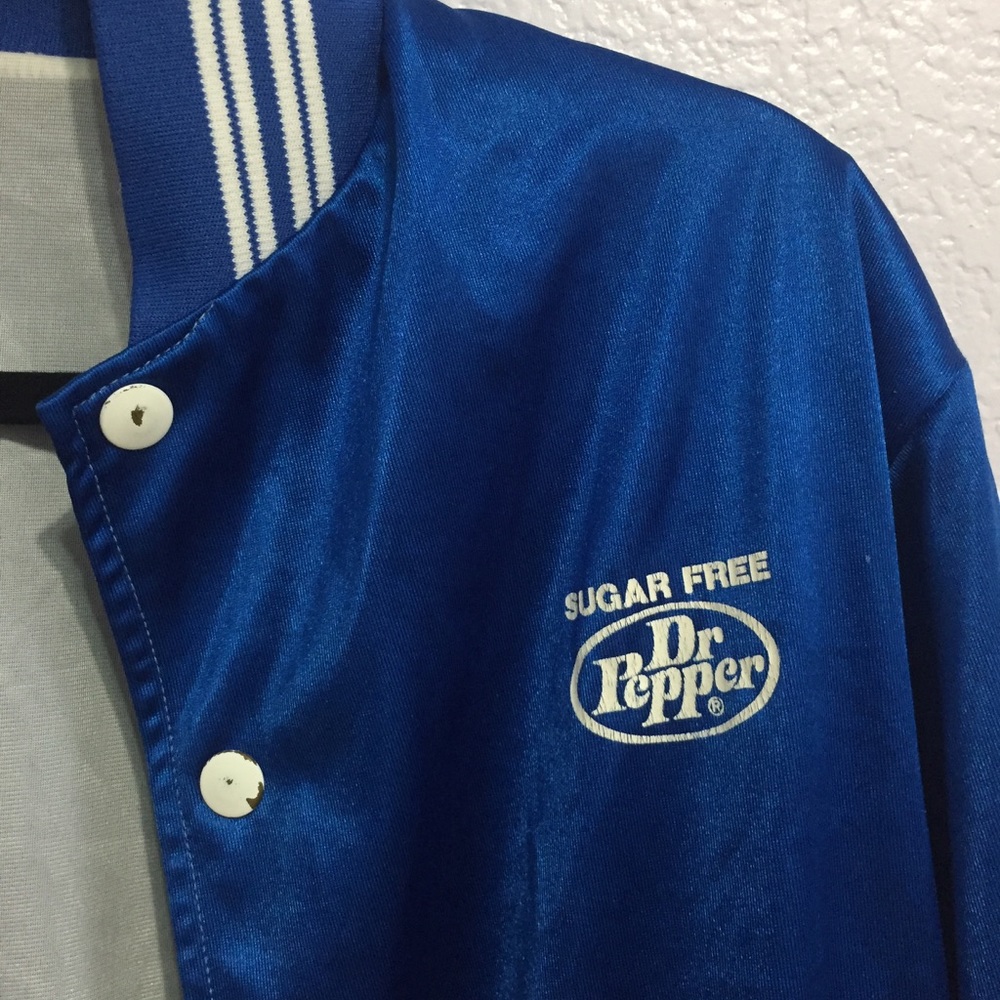 Vintage Sugar Free Dr. Pepper Blue Bomber Jacket