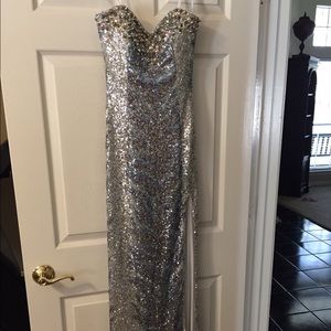 Spiked & Sequined Prom Dress