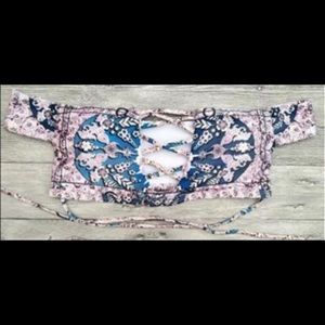 Off the shoulder bathing suit top