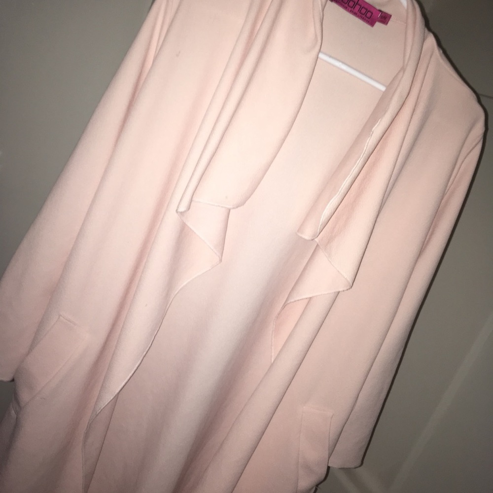Long Light Pink Cardigan