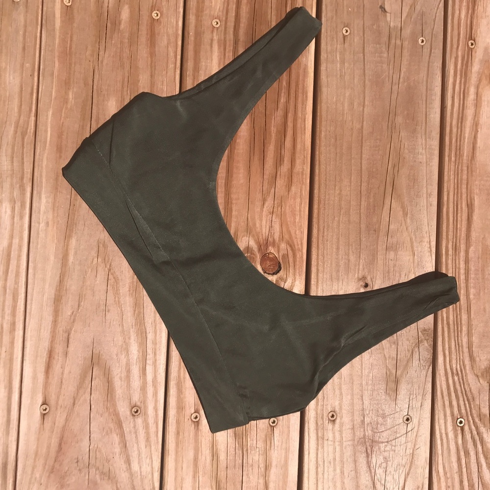 Dark Army Green/ Black Bralette