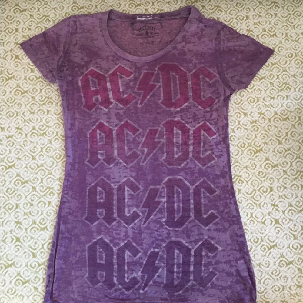 Purple ACDC graphic tee
