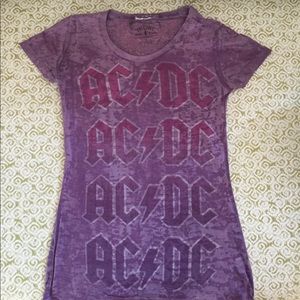 Purple ACDC graphic tee