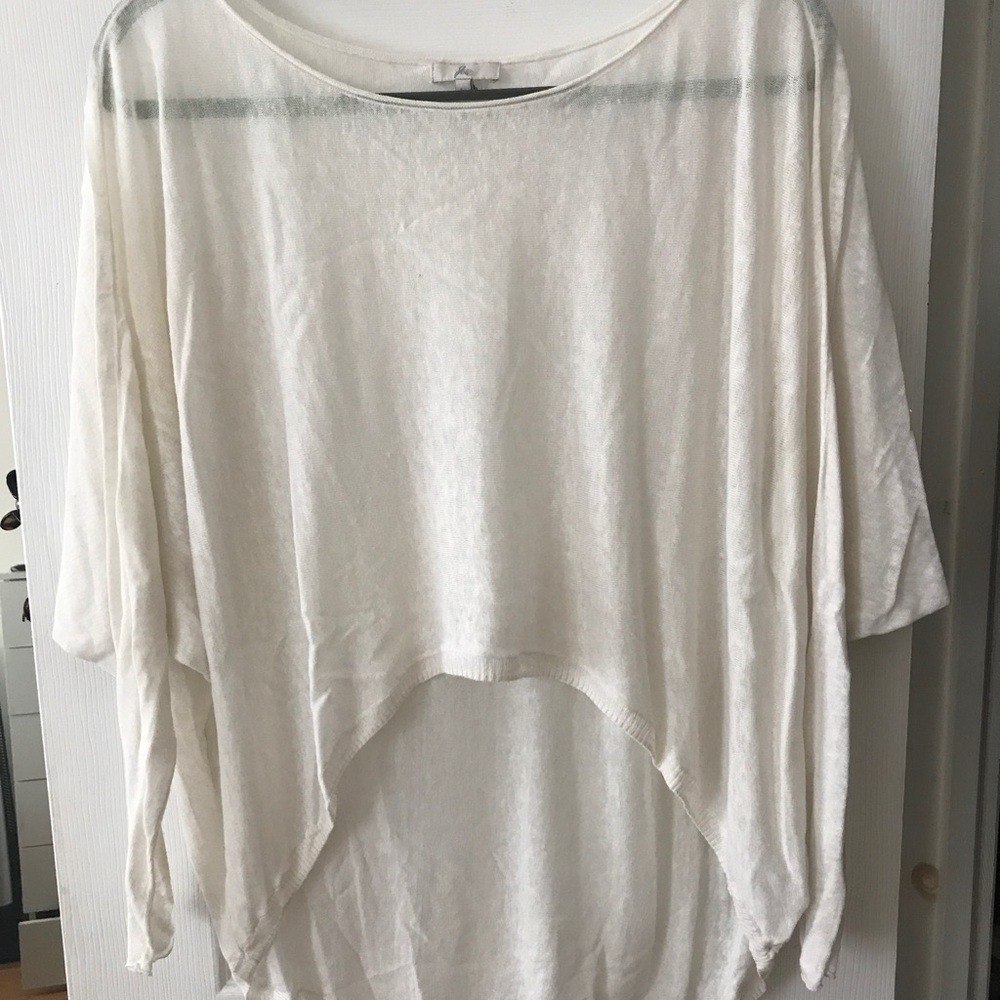 Joie linen high-low sweater
