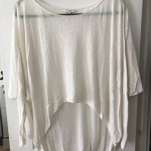 Joie linen high-low sweater